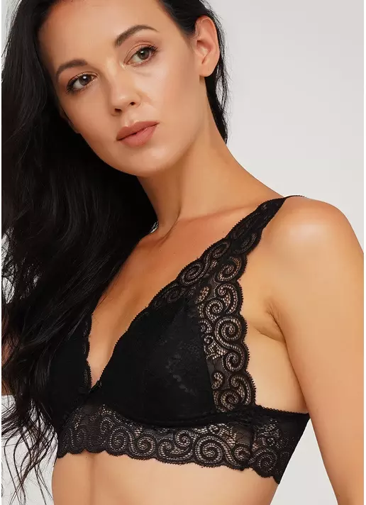 Кружевной бюстгальтер VALENCIA 1603/01 (черный)