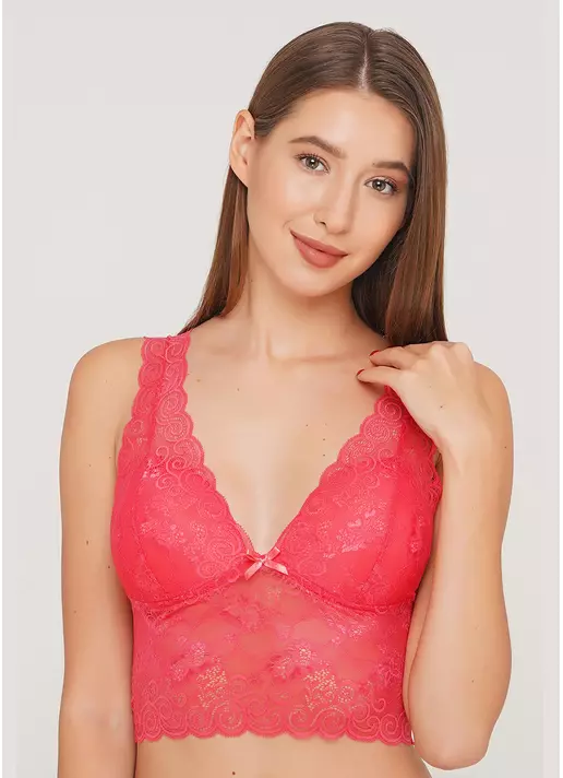 Кружевной бюстгальтер VALENCIA 1603/01 (коралловый)