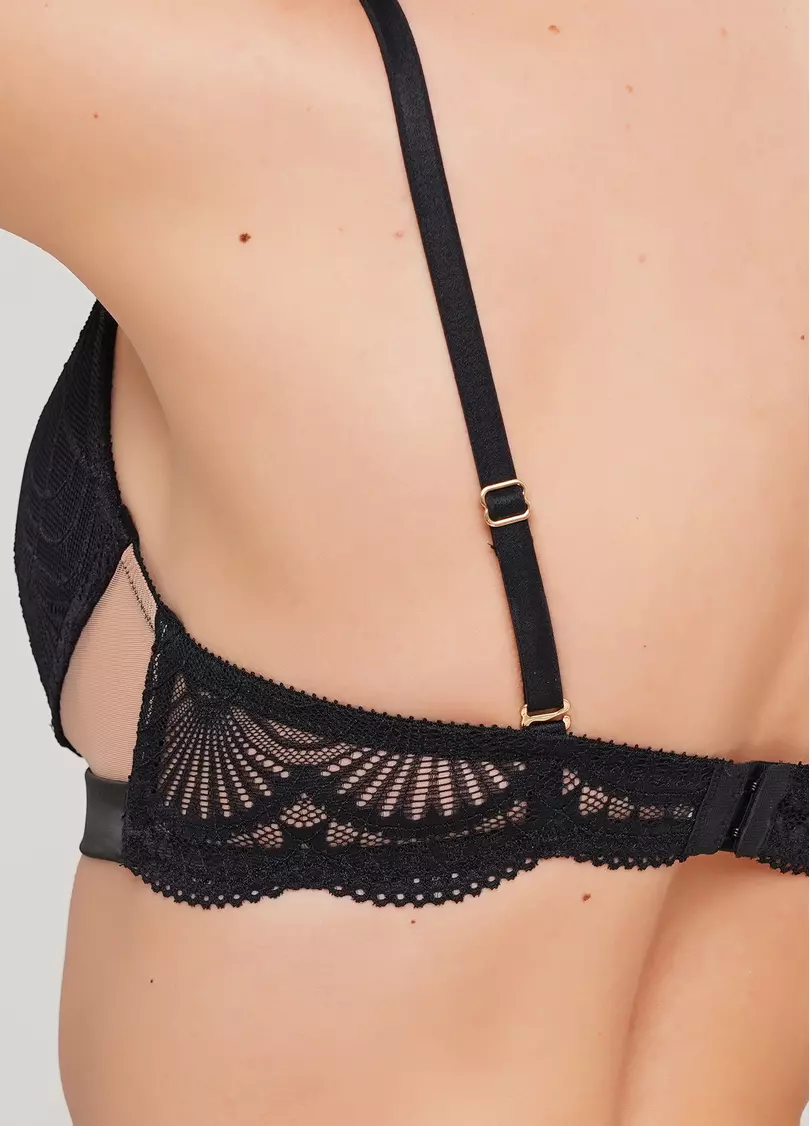 Бюстгальтер с формованной чашкой и push-up Xmas lace 1712/32 (черный)
