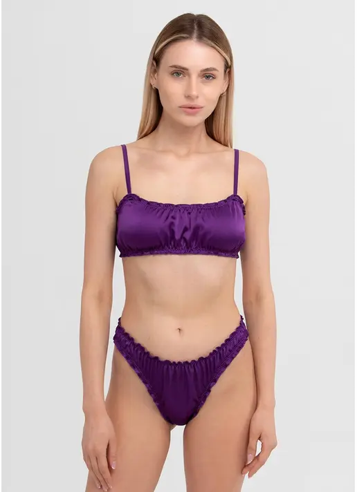Шовковий бралет MOON SILK, фіолетовий