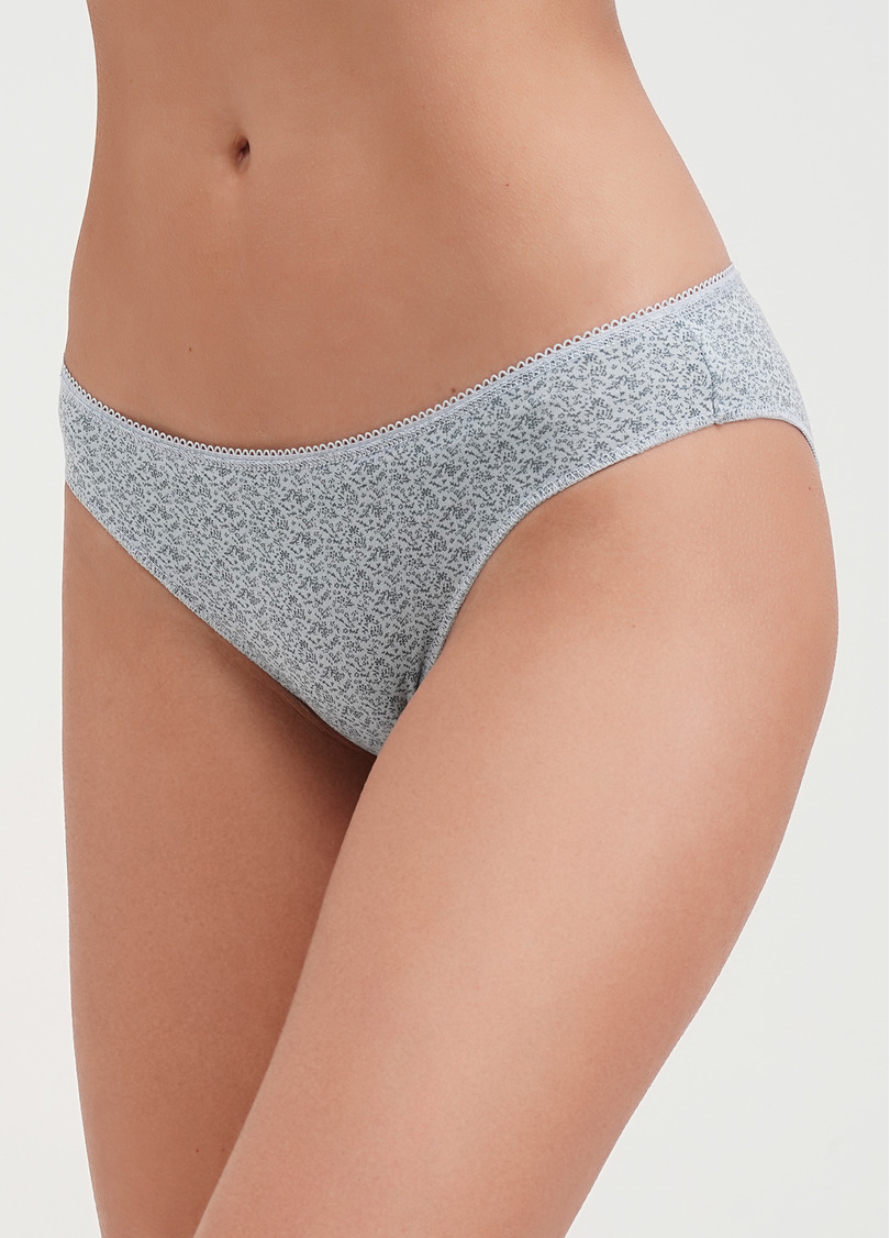 Трусики слипы из хлопка Alanya 2314/60 print light gray (серый)