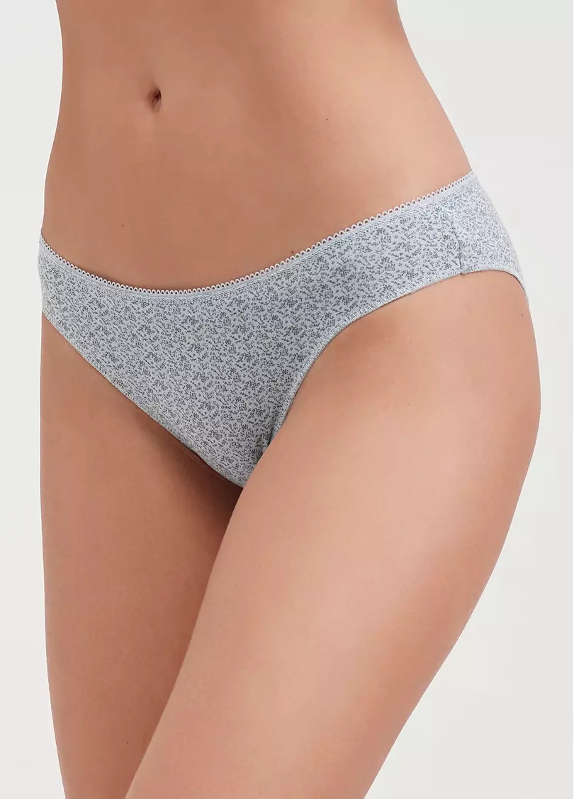 Трусики слипы из хлопка Alanya 2314/60 print light gray (серый)