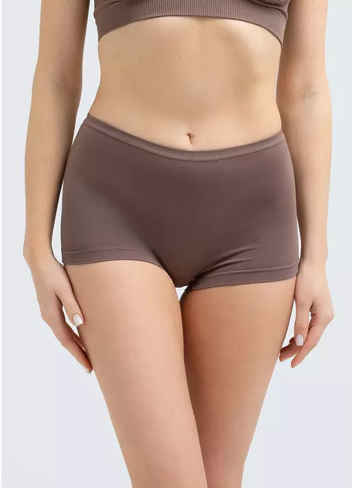 Безшовні труси шортики BOXER BRIEFS COLOR deep taupe (коричневий)