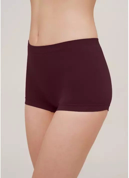 Безшовні труси шортики BOXER BRIEFS COLOR marsala (бордовий)