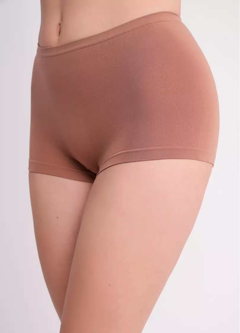 Бесшовные трусы шортики BOXER BRIEFS COLOR mokko (коричневый)