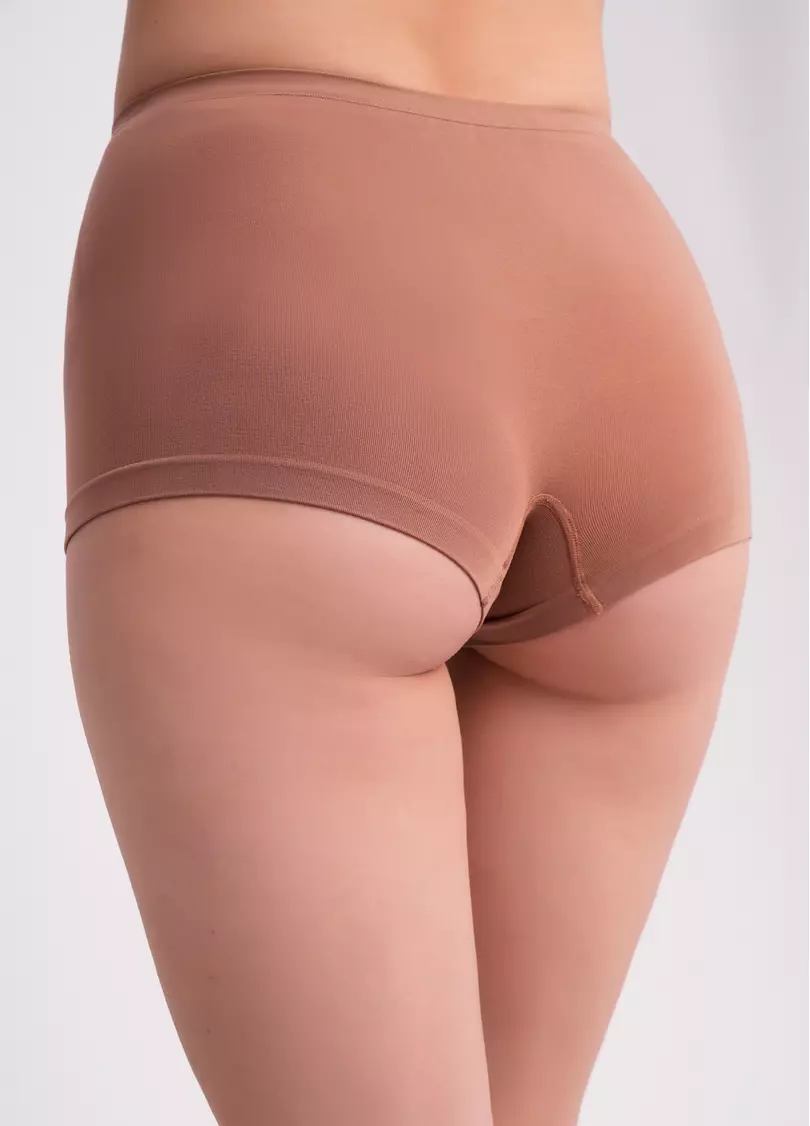 Бесшовные трусы шортики BOXER BRIEFS COLOR mokko (коричневый)