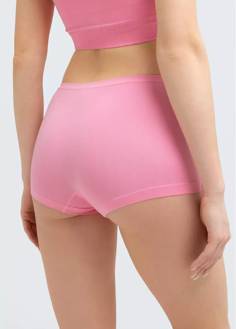 Безшовні труси шортики BOXER BRIEFS COLOR (рожевий)