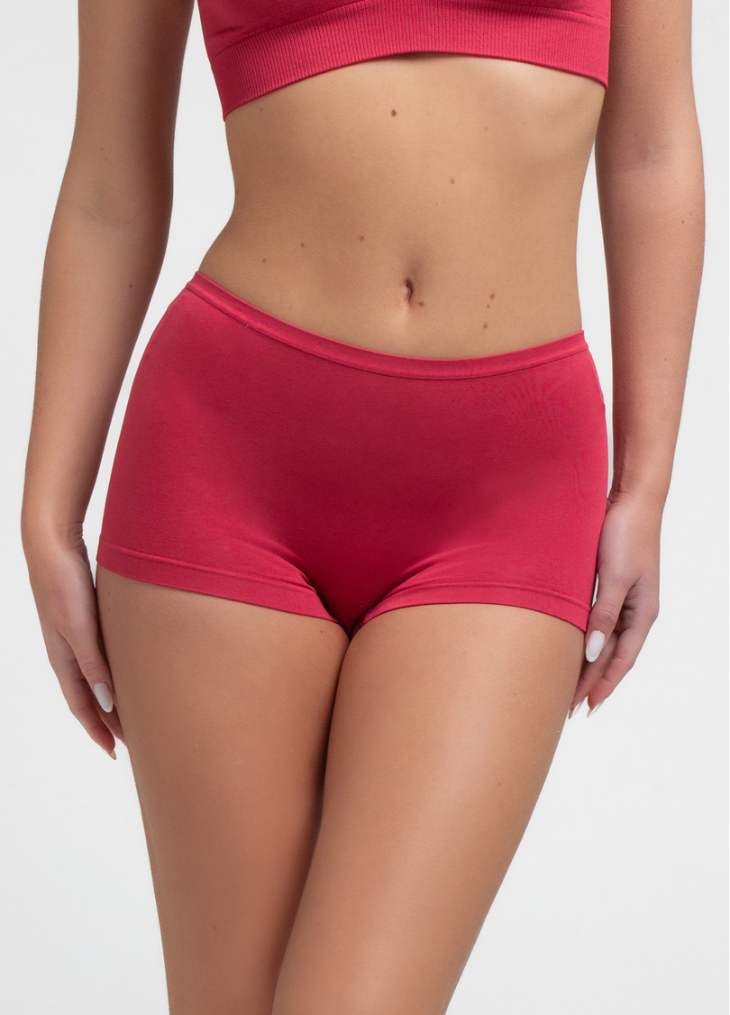 Бесшовные трусы шортики BOXER BRIEFS COLOR winterberry (красный)
