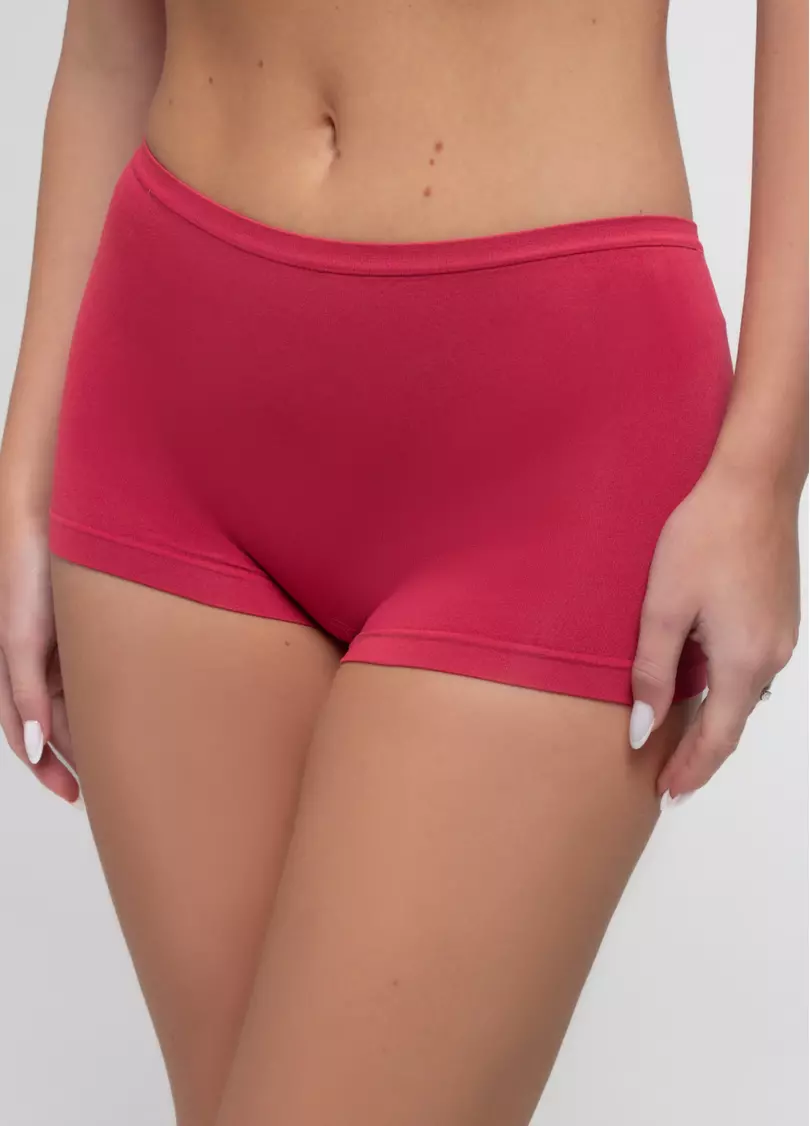 Безшовні труси шортики BOXER BRIEFS COLOR winterberry (червоний)