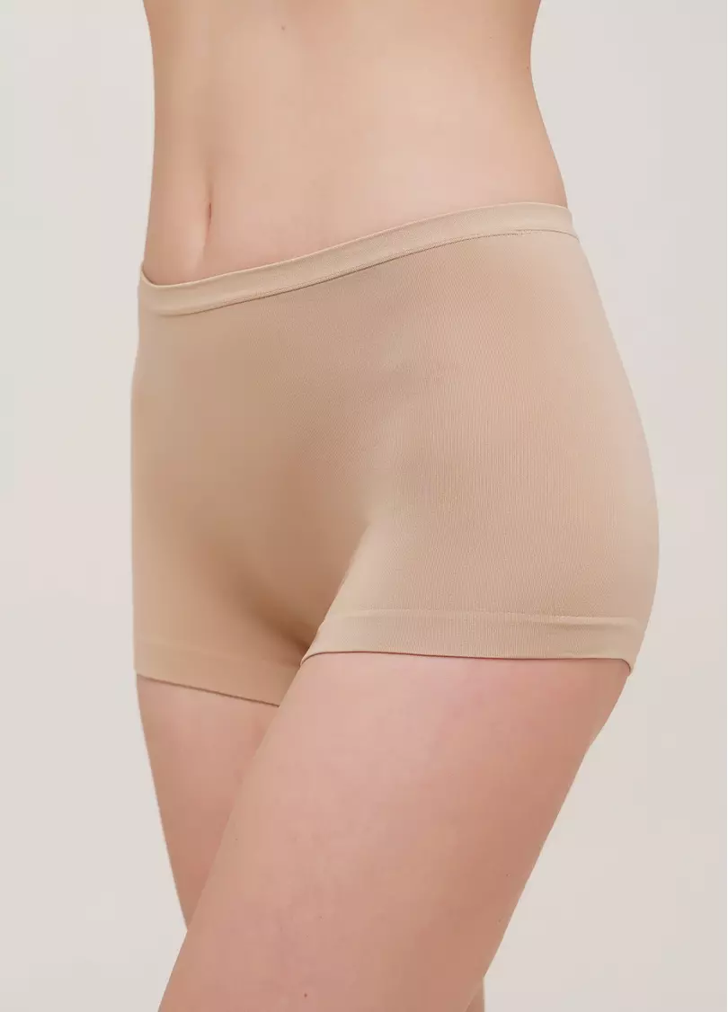 Безшовні шортики трусики BOXER naturale (бежевий)