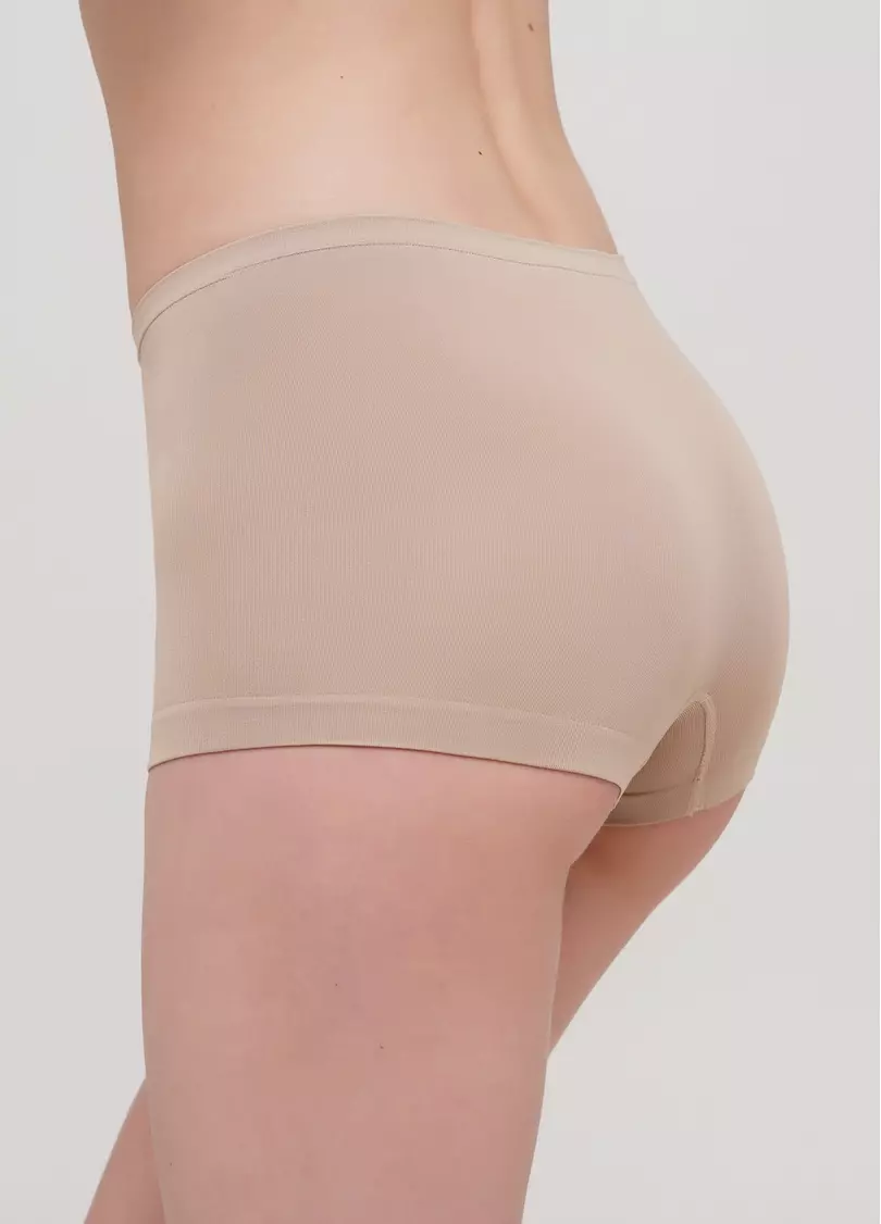 Безшовні шортики трусики BOXER naturale (бежевий)