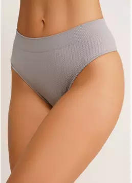 Фактурні безшовні бразиліана BRASILIAN BRIEFS BRAID griffin (сірий)