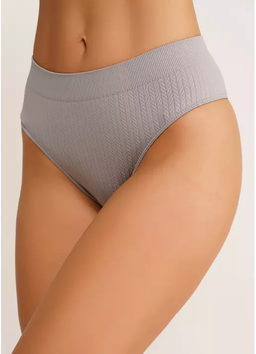 Фактурні безшовні бразиліана BRASILIAN BRIEFS BRAID griffin (сірий)