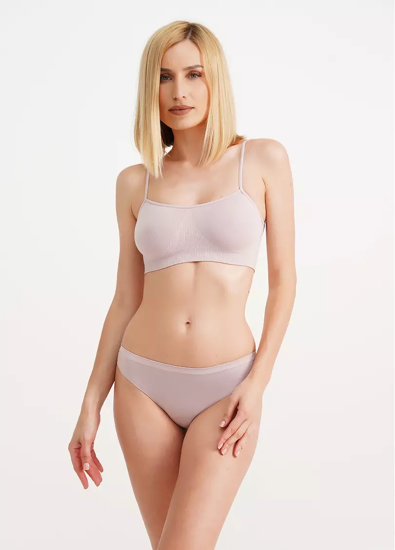 Бесшовные трусы бразилиана BRASILIAN BRIEFS COLOR burnished lilac (розовый)