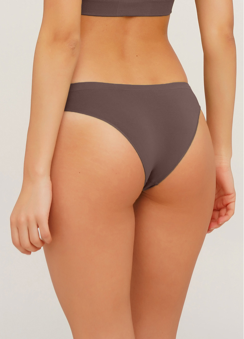 Безшовні труси бразиліана BRASILIAN BRIEFS COLOR deep taupe (коричневий)