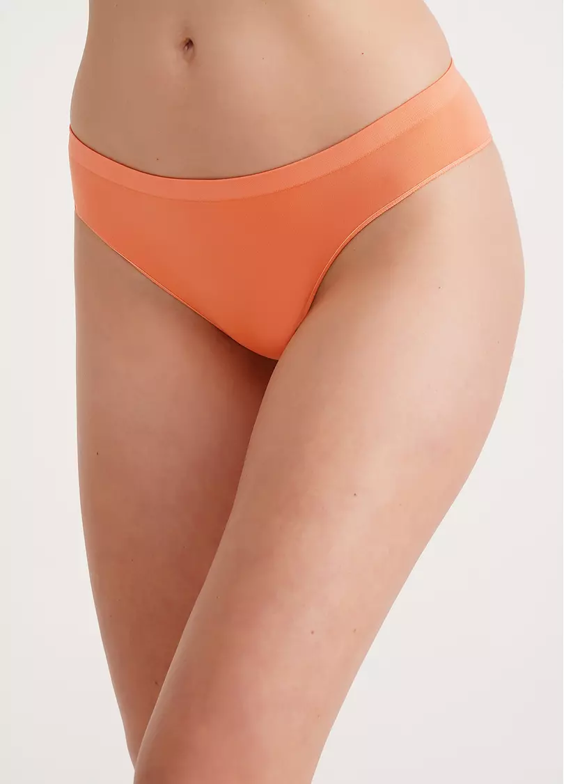 Бесшовные трусы бразилиана BRASILIAN BRIEFS COLOR desert flowers (оранжевый)