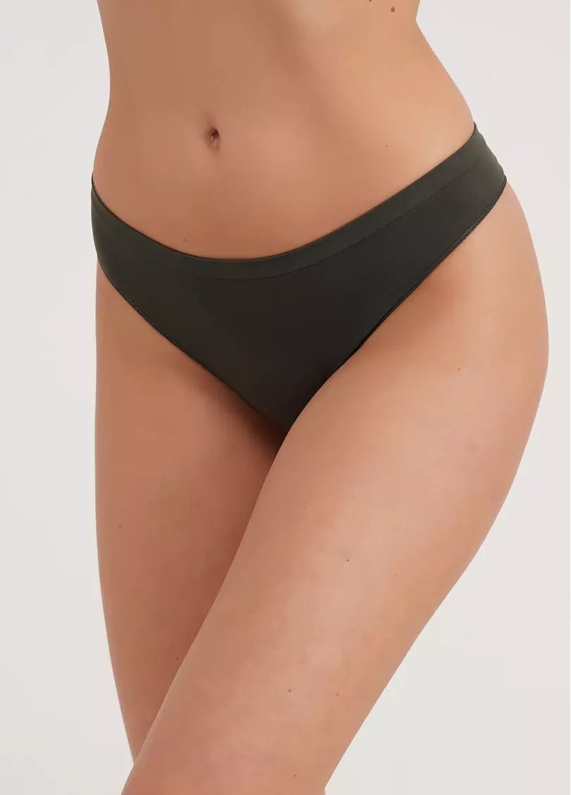Безшовні труси бразиліана BRASILIAN BRIEFS COLOR khaki (зелений)