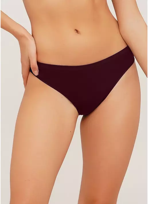 Бесшовные трусы бразилиана BRASILIAN BRIEFS COLOR marsala (бордовый)