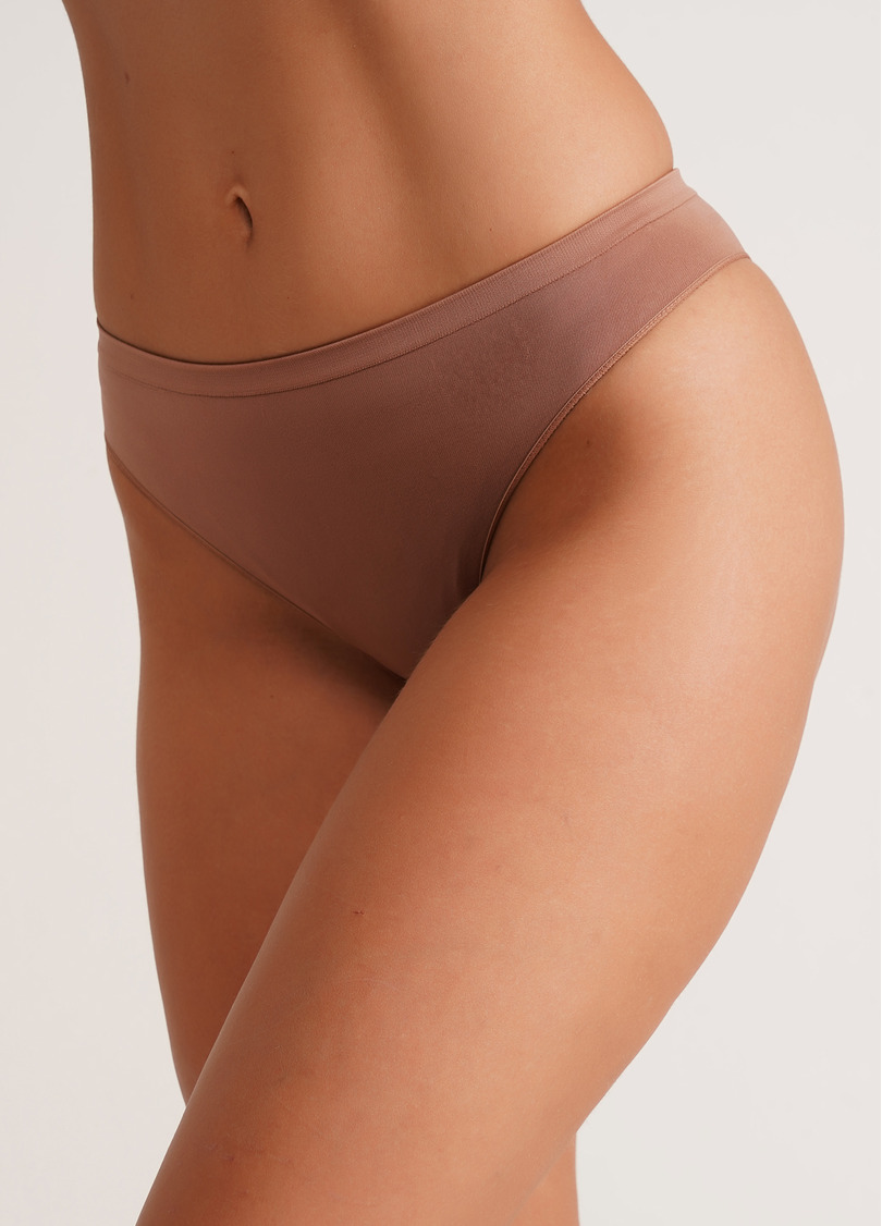 Бесшовные трусы бразилиана BRASILIAN BRIEFS COLOR mokko (коричневый)