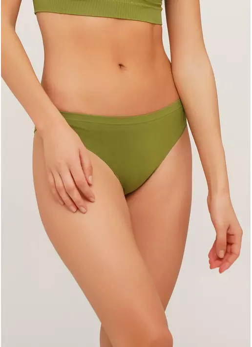Бесшовные трусы бразилиана BRASILIAN BRIEFS COLOR olive branch (зеленый)