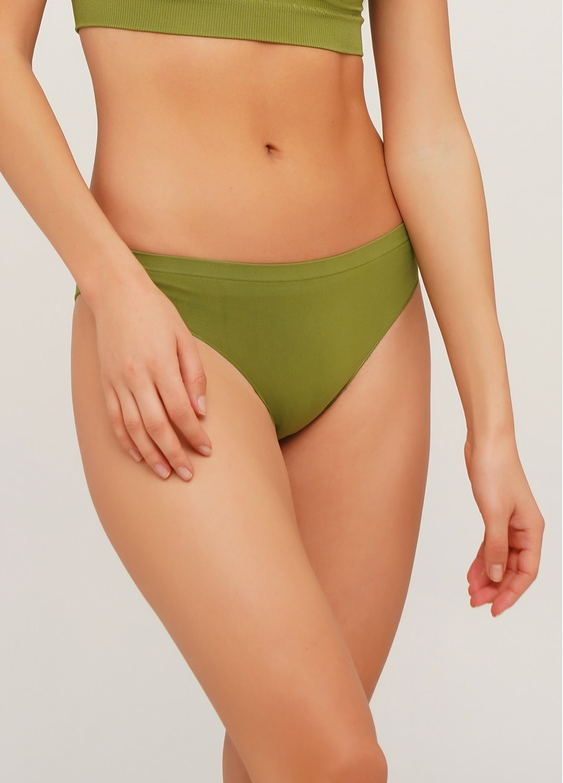 Безшовні труси бразиліана BRASILIAN BRIEFS COLOR olive branch (зелений)