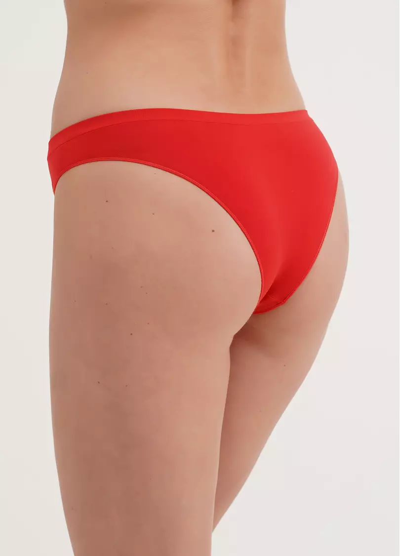 Бесшовные трусы бразилиана BRASILIAN BRIEFS COLOR poinciana (красный)