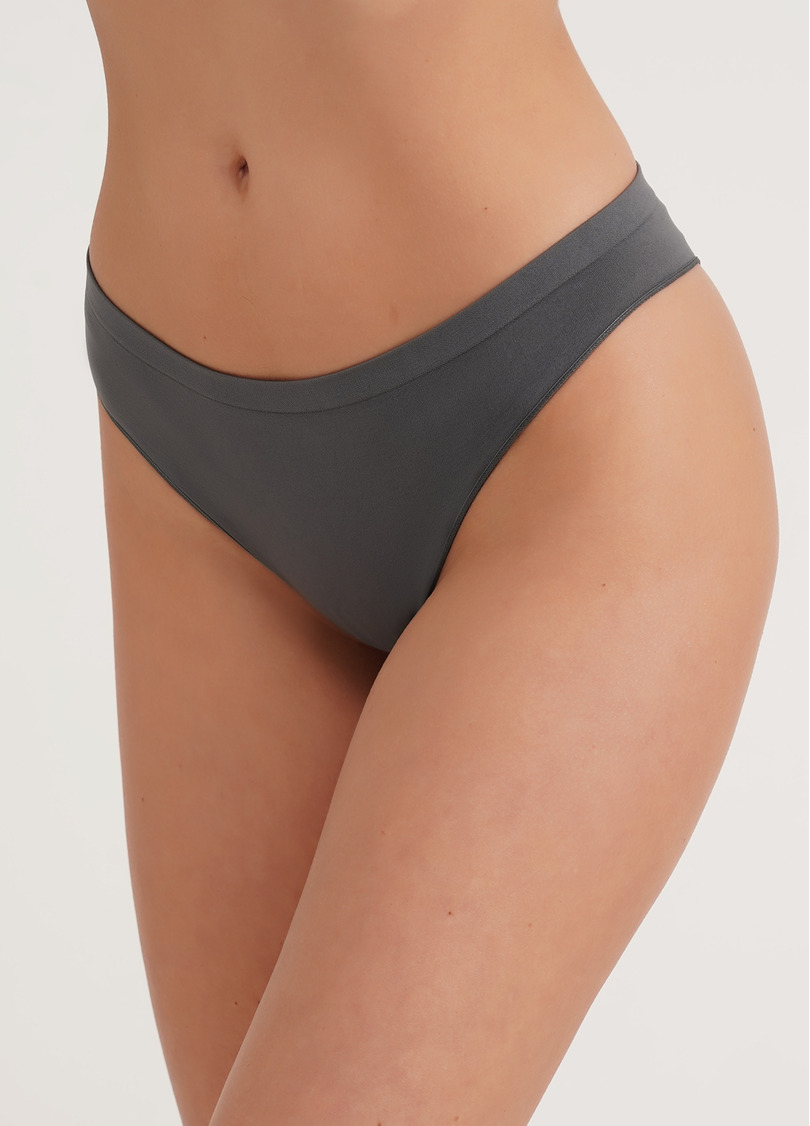 Безшовні труси бразиліана BRASILIAN BRIEFS COLOR poppy seed (сірий)