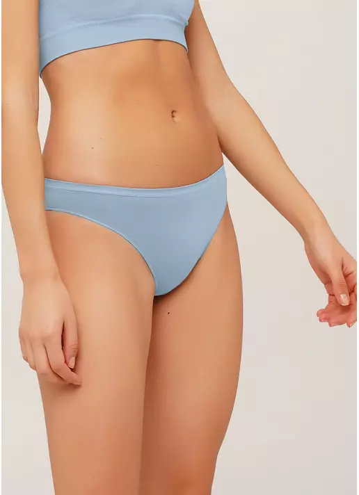 Бесшовные трусы бразилиана BRASILIAN BRIEFS COLOR spun sugar (голубой)