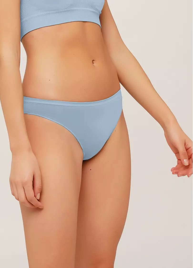 Безшовні труси бразиліана BRASILIAN BRIEFS COLOR spun sugar (блакитний)