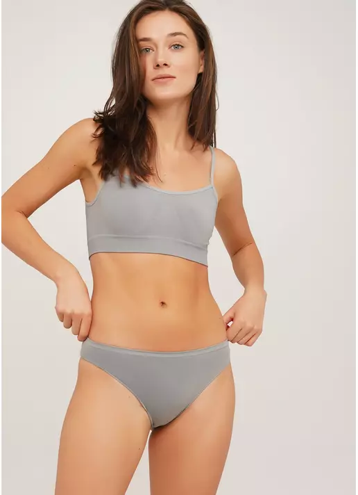 Бесшовные трусы бразилиана BRASILIAN BRIEFS COLOR ultimate grey (серый)