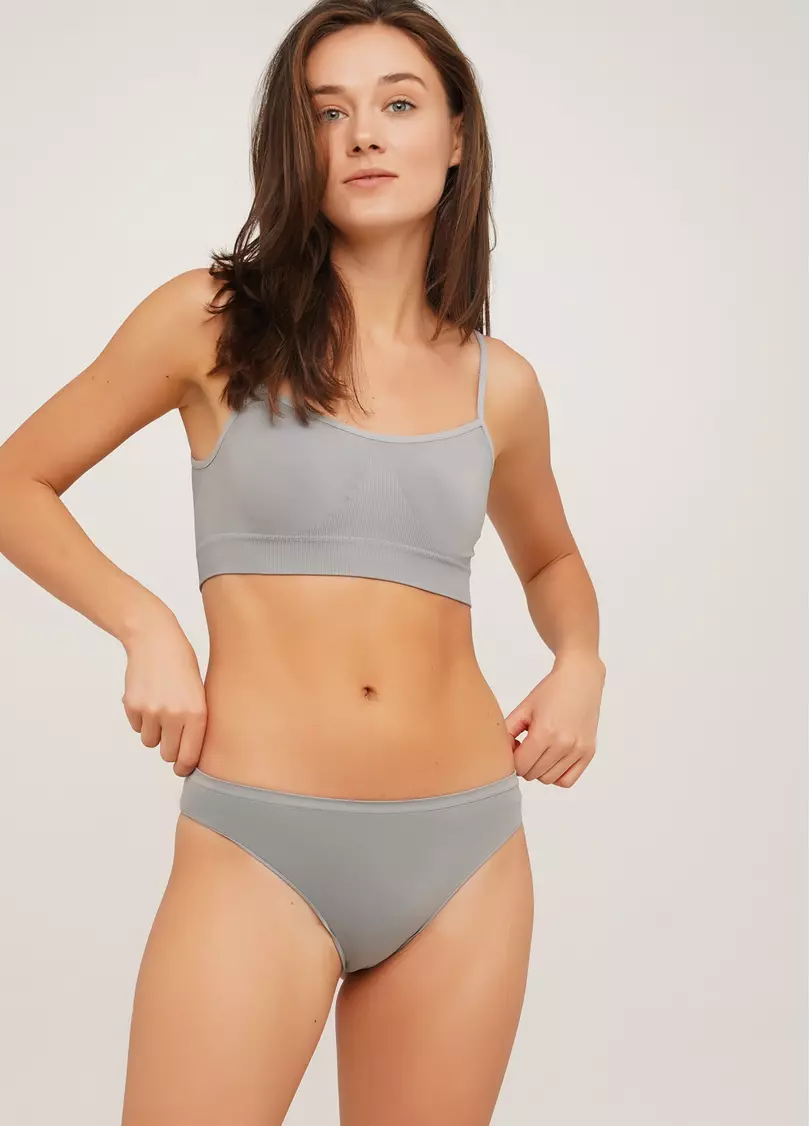 Безшовні труси бразиліана BRASILIAN BRIEFS COLOR ultimate grey (сірий)