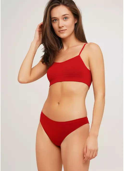 Бесшовные трусы бразилиана BRASILIAN BRIEFS COLOR winery (красный)