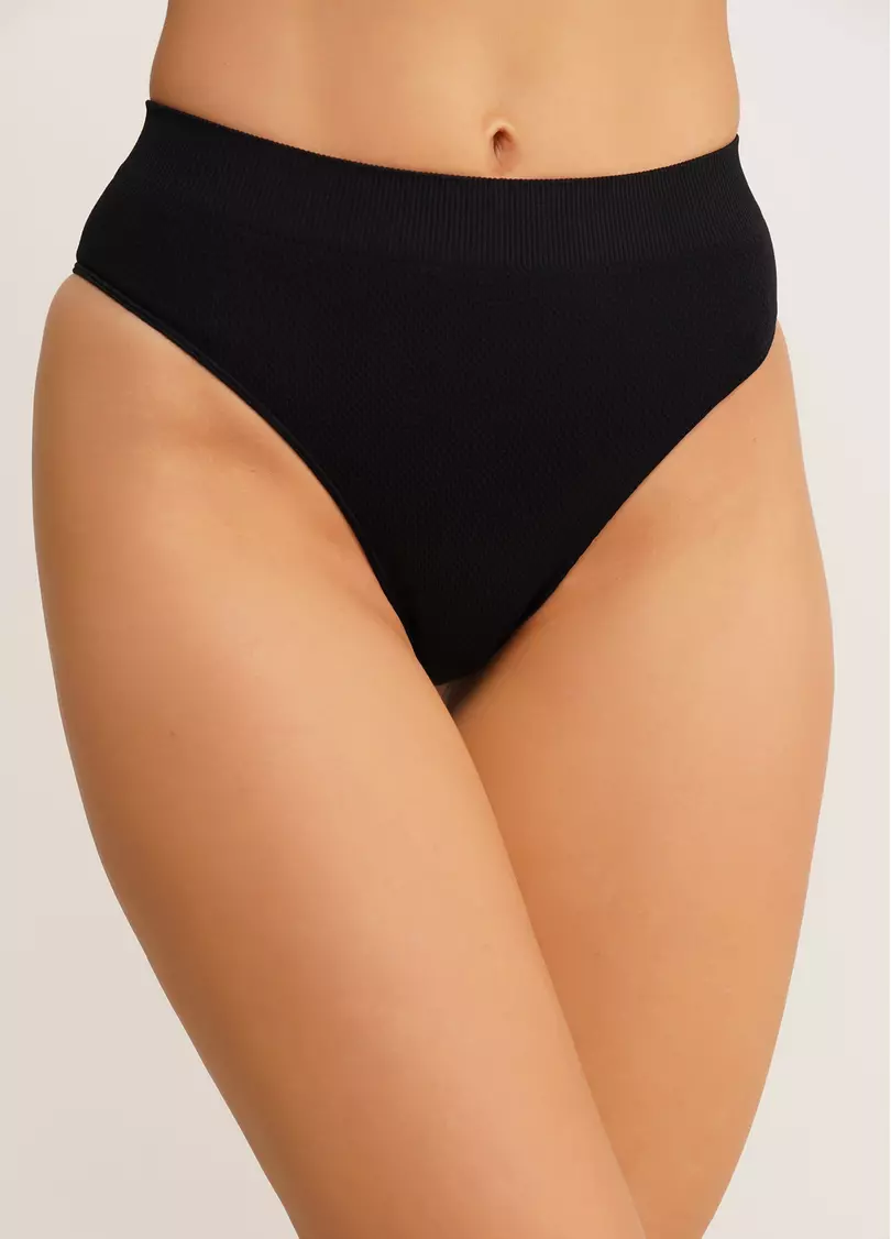 Безшовні бразиліана з фактурним візерунком BRASILIAN BRIEFS GRAIN black (чорний)