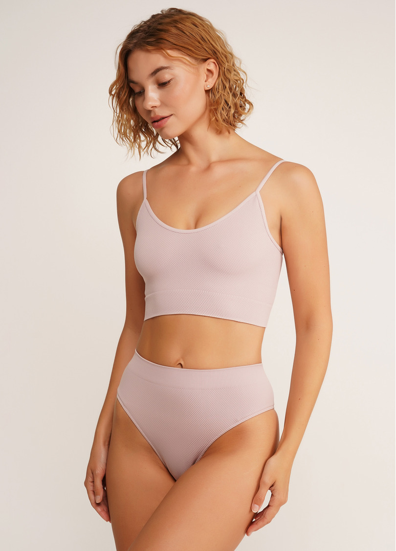 Бесшовные бразилиана с фактурным узором BRASILIAN BRIEFS GRAIN burnished lilac (розовый)