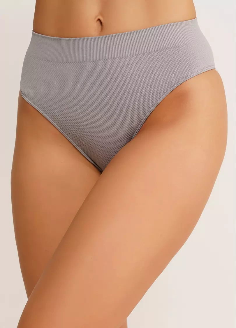 Бесшовные бразилиана с фактурным узором BRASILIAN BRIEFS GRAIN griffin (серый)