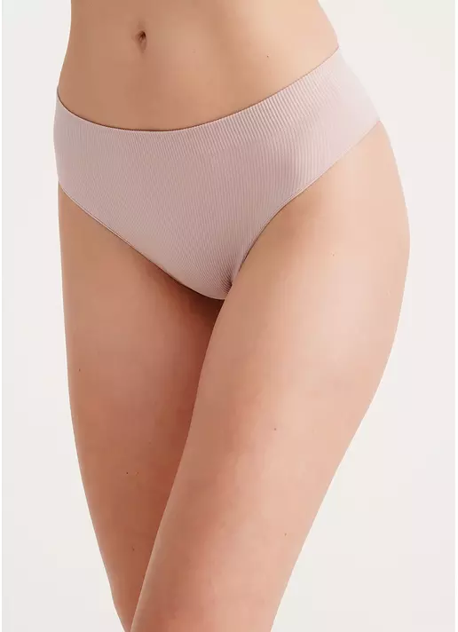 Трусики бразилиана в рубчик BRASILIAN BRIEFS RIB burnished lilac (розовый)