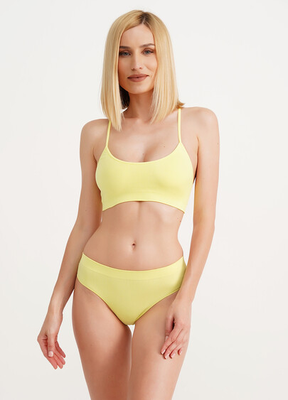 Трусики бразилиана в рубчик BRASILIAN BRIEFS RIB charlock (желтый)
