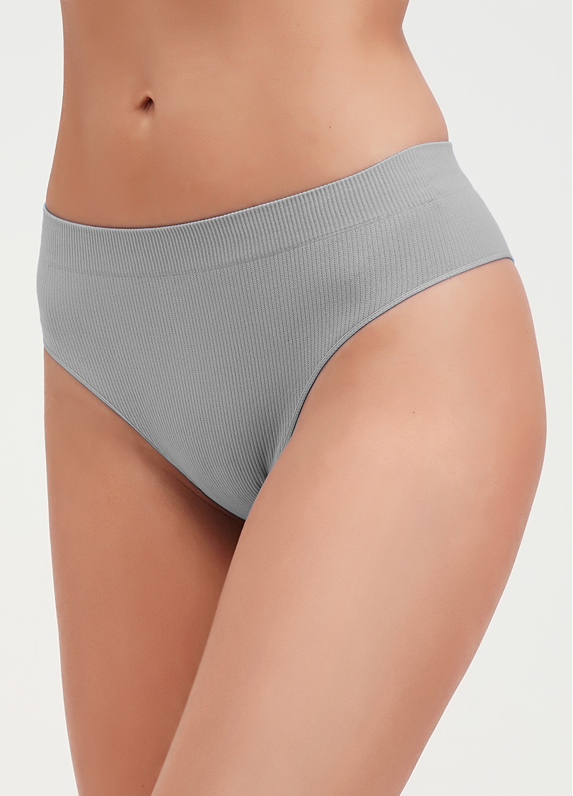 Трусики бразиліана в рубчик BRASILIAN BRIEFS RIB griffin (сірий)