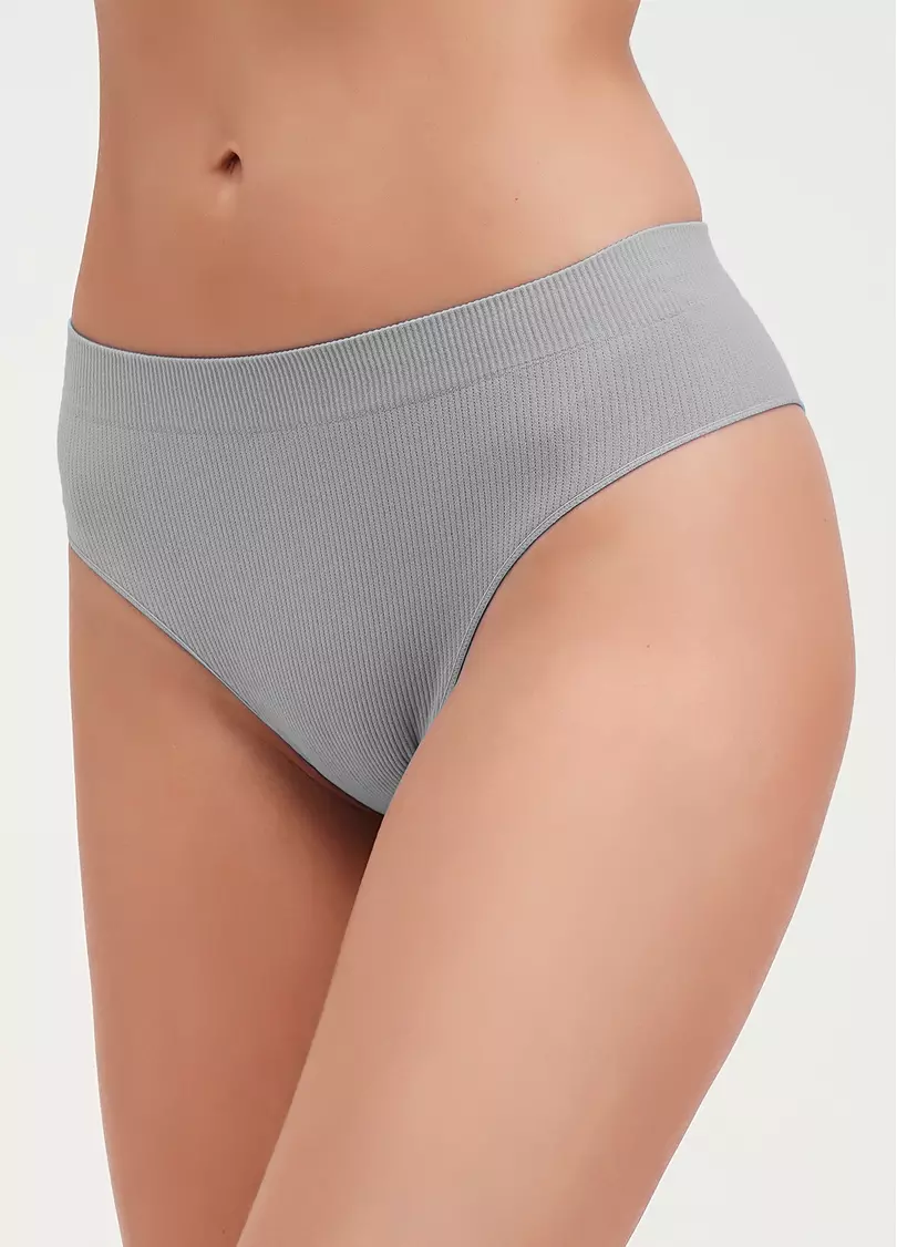 Трусики бразиліана в рубчик BRASILIAN BRIEFS RIB griffin (сірий)