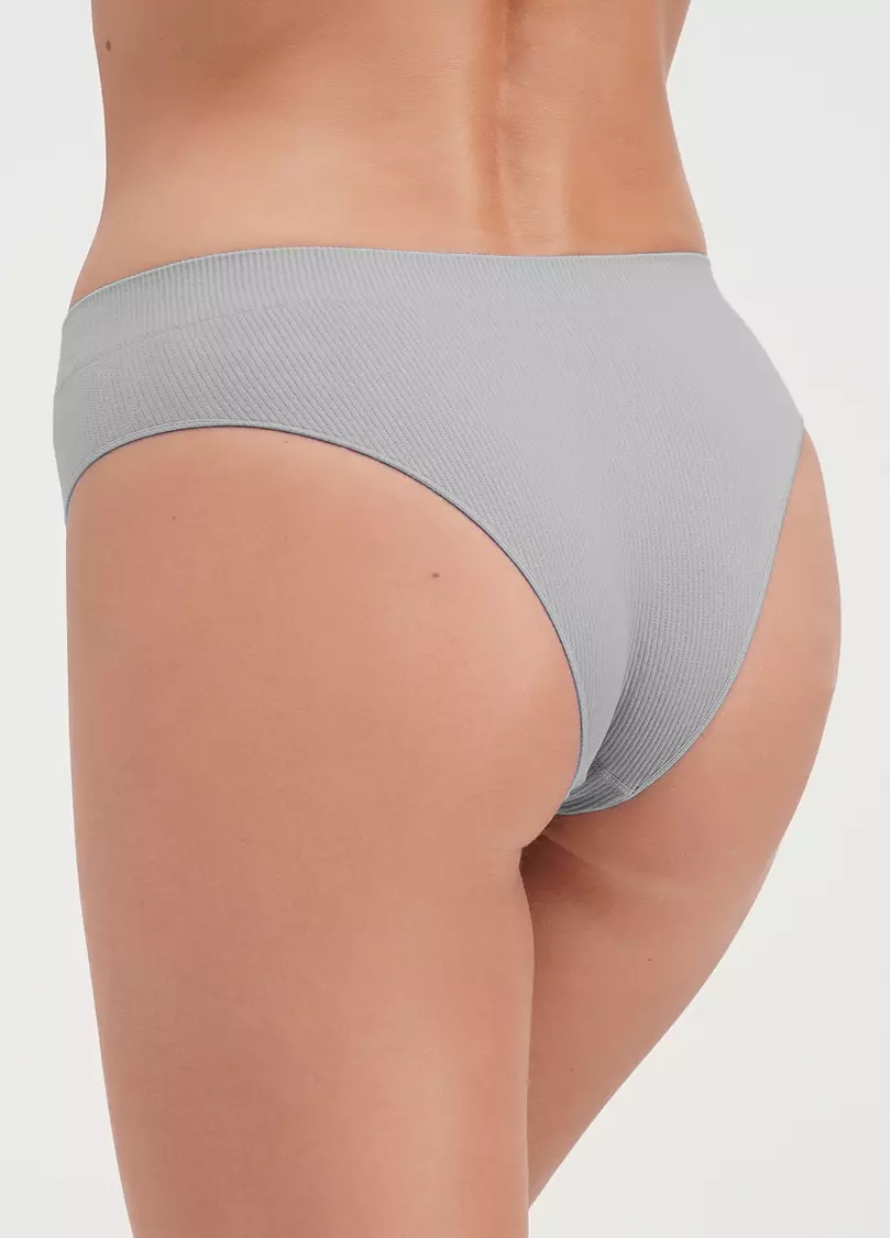 Трусики бразиліана в рубчик BRASILIAN BRIEFS RIB griffin (сірий)