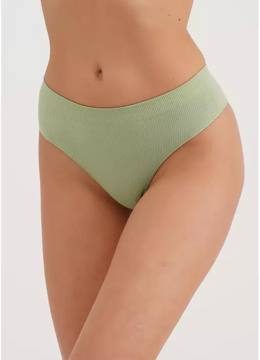 Трусики бразиліана в рубчик BRASILIAN BRIEFS RIB kohlrabi (зелений)
