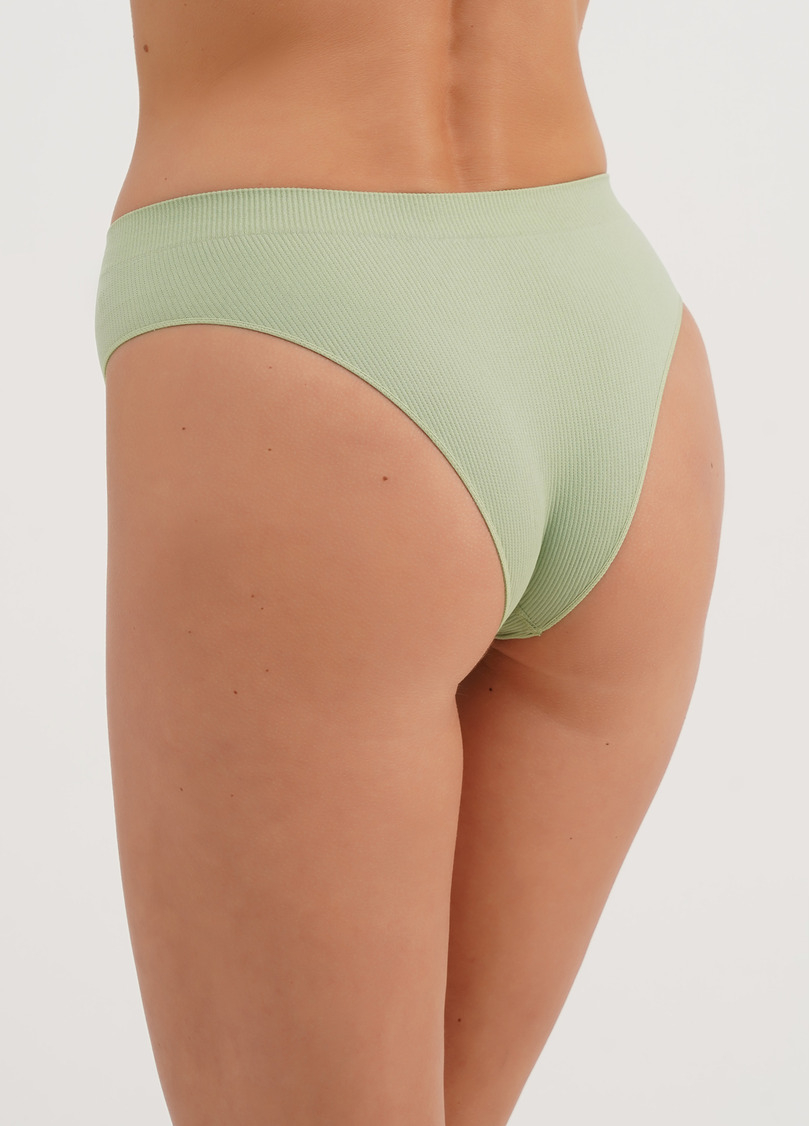 Трусики бразиліана в рубчик BRASILIAN BRIEFS RIB kohlrabi (зелений)