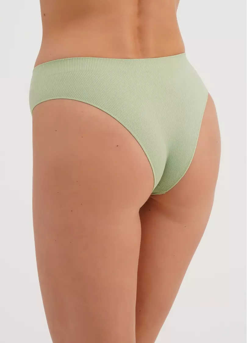 Трусики бразиліана в рубчик BRASILIAN BRIEFS RIB kohlrabi (зелений)
