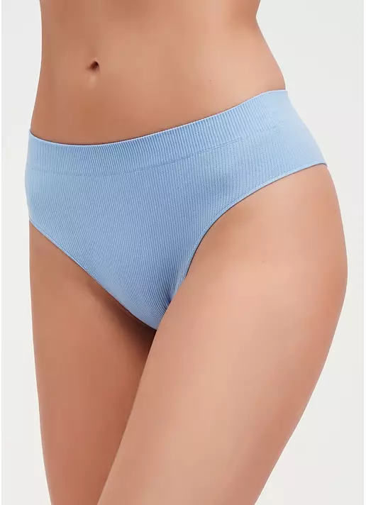 Трусики бразиліана в рубчик BRASILIAN BRIEFS RIB lacecap hydrangea (блакитний)