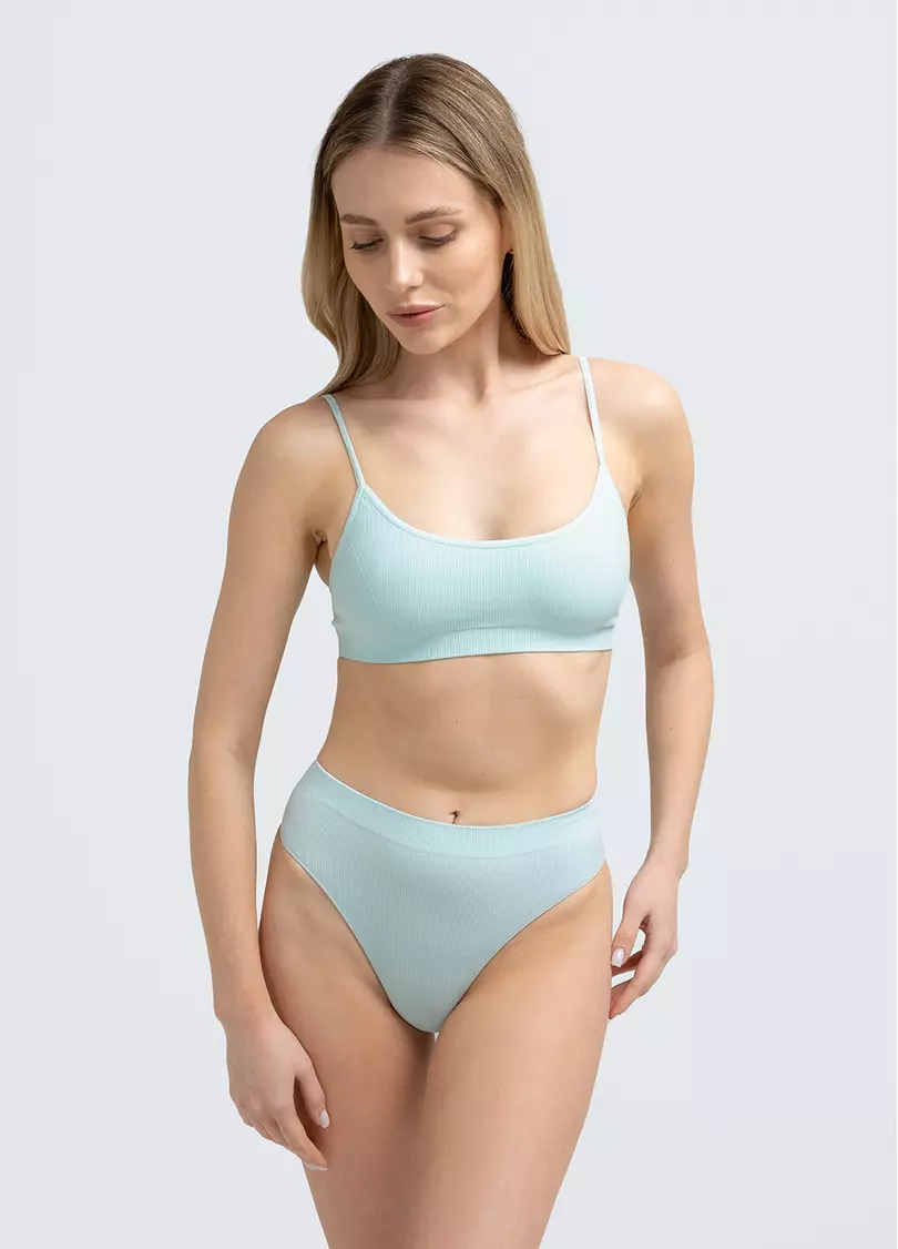 Трусики бразиліана в рубчик BRASILIAN BRIEFS RIB mint (зелений)