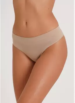 Трусики бразилиана в рубчик BRASILIAN BRIEFS RIB naturale (бежевый)