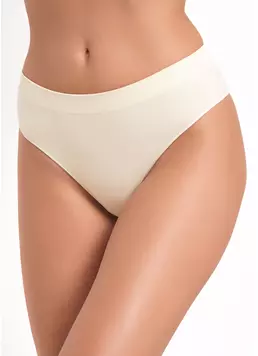 Трусики бразилиана в рубчик BRASILIAN BRIEFS RIB vanilla (желтый)