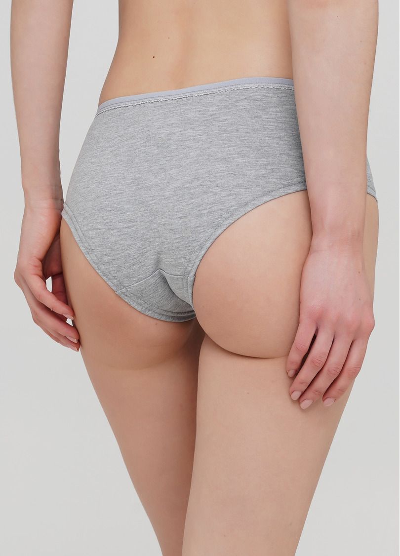 Бавовняні трусики кюлоти однотонні Base 2602/60 grey (сірий)