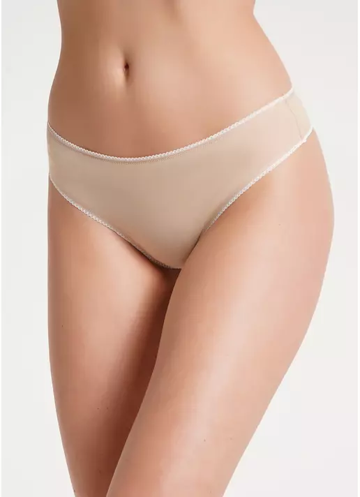Трусики стрінги з бавовни Basic 2102/60 beige (бежевий)