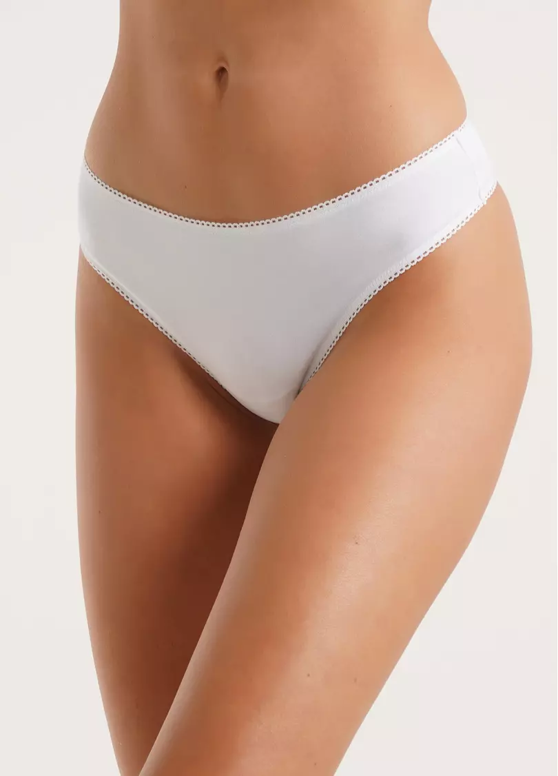 Трусики стринги из хлопка Basic 2102/60 white (белый)